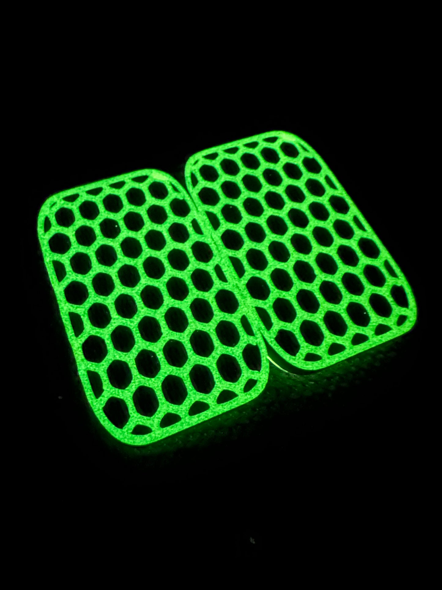 The Rock w/ Stainless Steel composite plates Fidget Slider 3 click (green glow in the dark / SS composite) / Silent / EDC / slider/ fidget